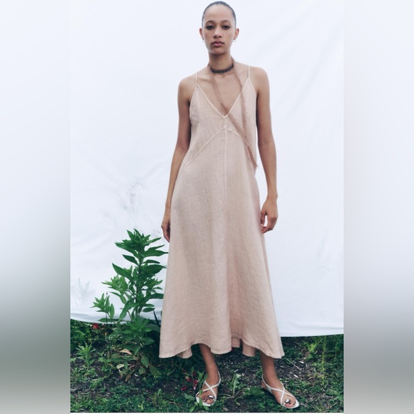 COPY - Long 100% linen dress ZW collections - Picture 4 of 7